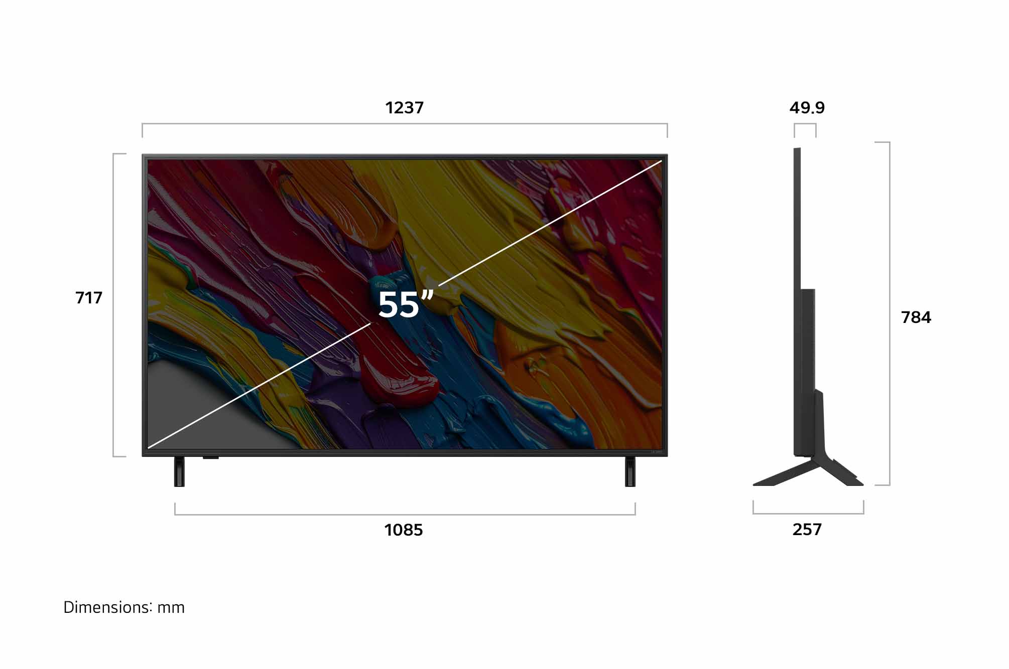 LG 55QNED82A6B 4K Ultra HD 55" 140 Ekran Uydu Alıcılı webOS Smart QNED TV - Görsel
