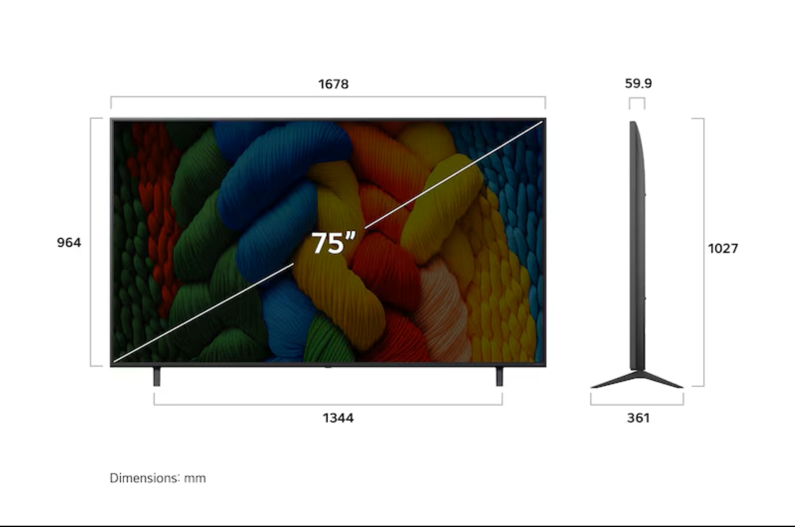 LG NanoCell 75NANO80A6B 4K Ultra HD 75" 190 Ekran Uydu Alıcılı webOS Smart LED TV - Görsel