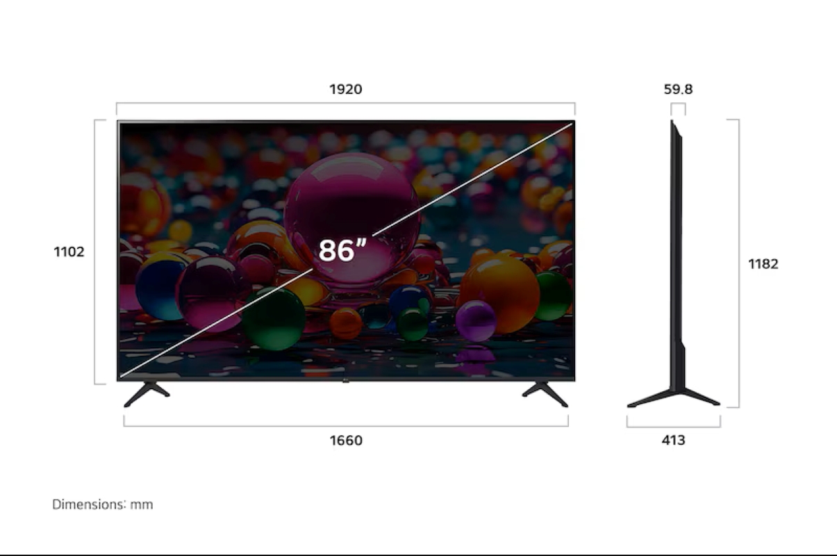 LG 86UA85006LA 4K Ultra HD 86" 218 Ekran Uydu Alıcılı webOS Smart LED TV - Görsel