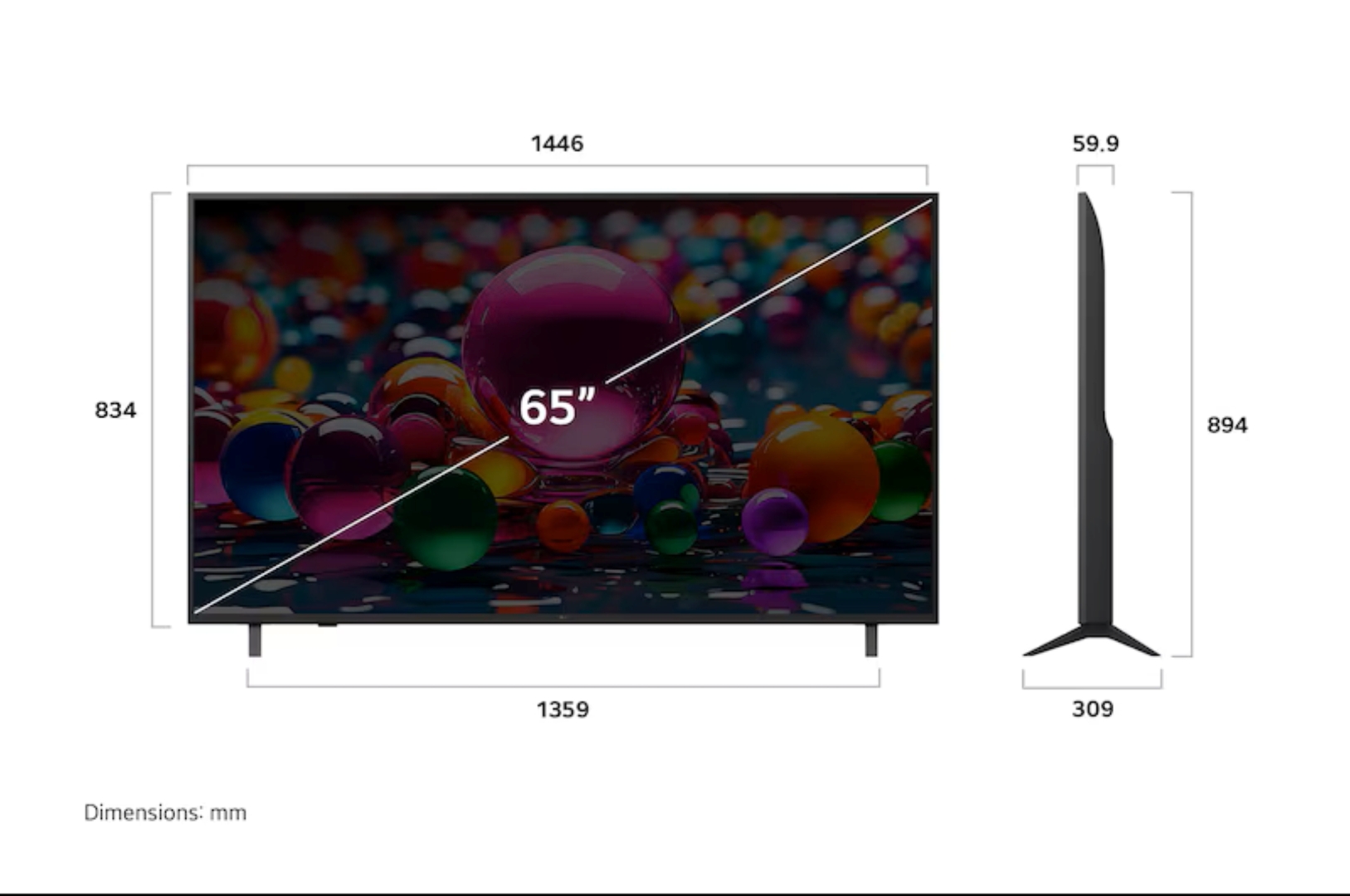 LG 65UA85006LA 4K Ultra HD 65'' 165 Ekran Uydu Alıcılı webOS Smart LED TV - Görsel